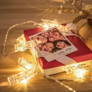 Світлодіодна гірлянда з прищепками для фото 3м 20 LED USB + батарейки теплий білий
