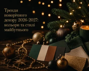 Тренди новорічного декору 2026-2027: кольори та стилі майбутнього
